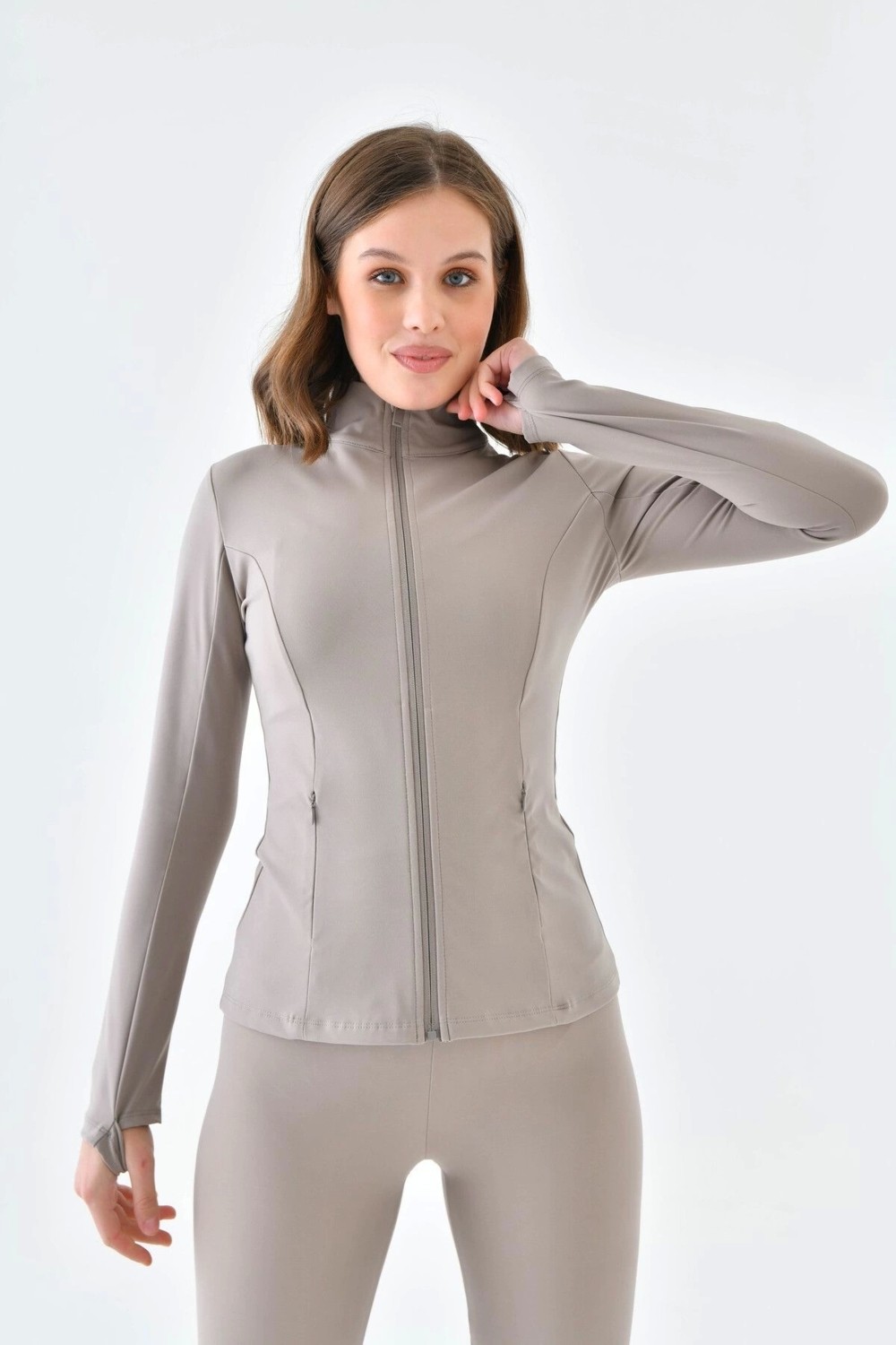Emny Ekru Comfort Light Warm Ceket Sporcu Hırkası görsel 2
