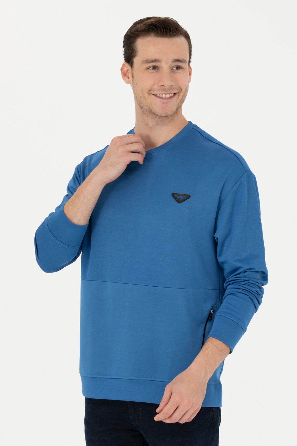 U.S. Polo Assn. Erkek Saks Sweatshirt 50277949-VR045