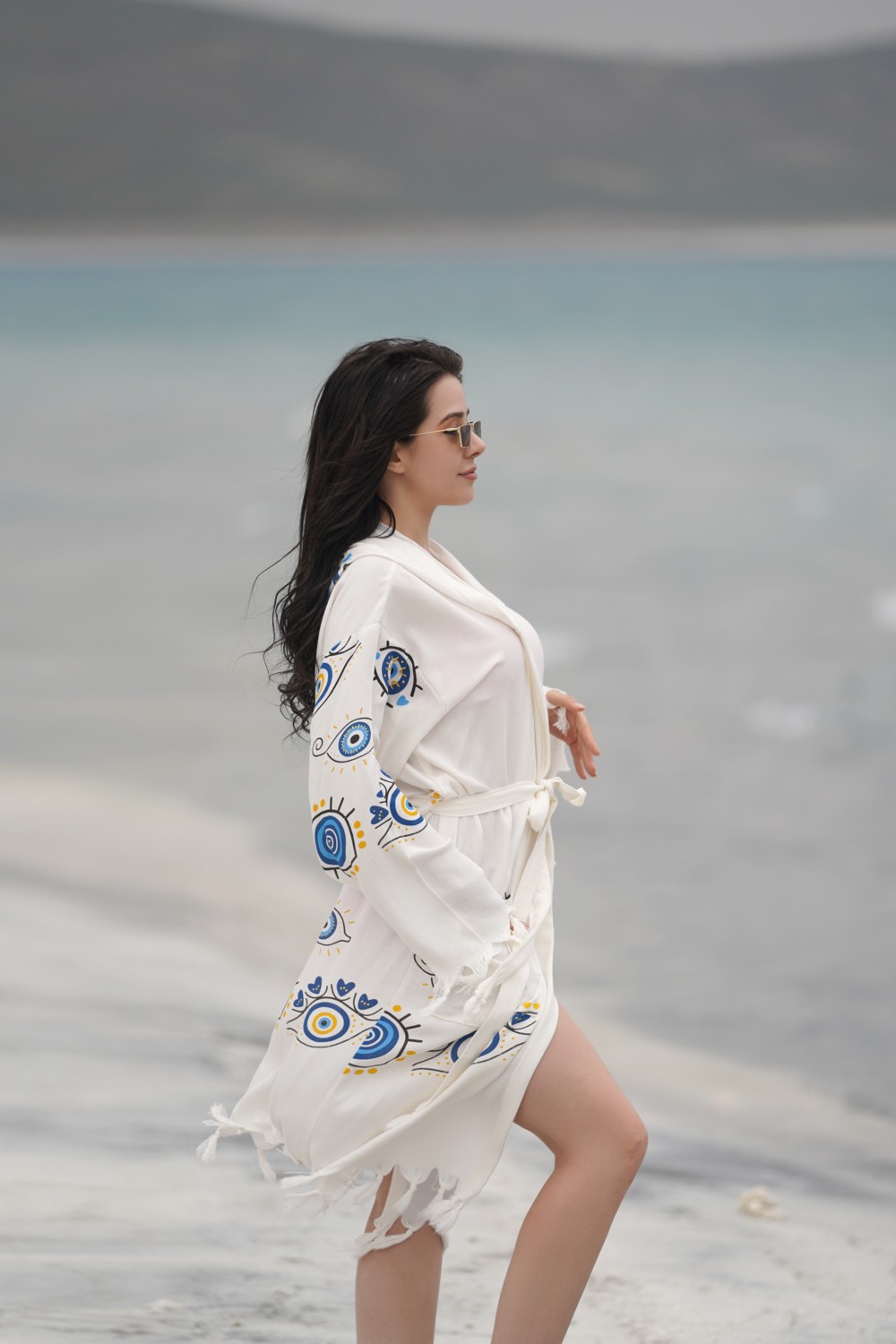 Muutos Kapüşonlu Peştamal Bornoz / Kimono görsel 5