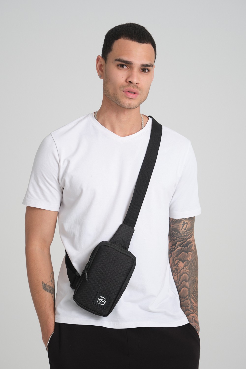 Hsr Unisex Su Geçirmez Günlük Spor Çapraz Ayarlanabilir Askılı Astarlı El Göğüs ve Omuz Çantası görsel 3