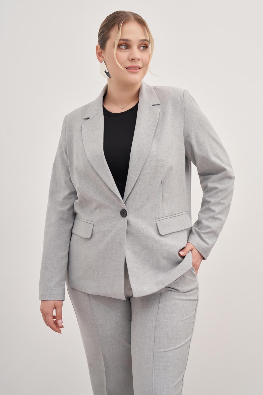 Myline Astarlı Tek Düğmeli Blazer