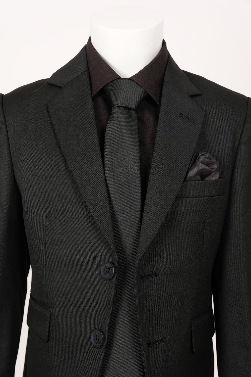 Doctor Junior Gabardin Slim Fit Erkek Çocuk Takım Elbise Siyah 14 Yaş Modeli ile Şık Görünüm görsel 2