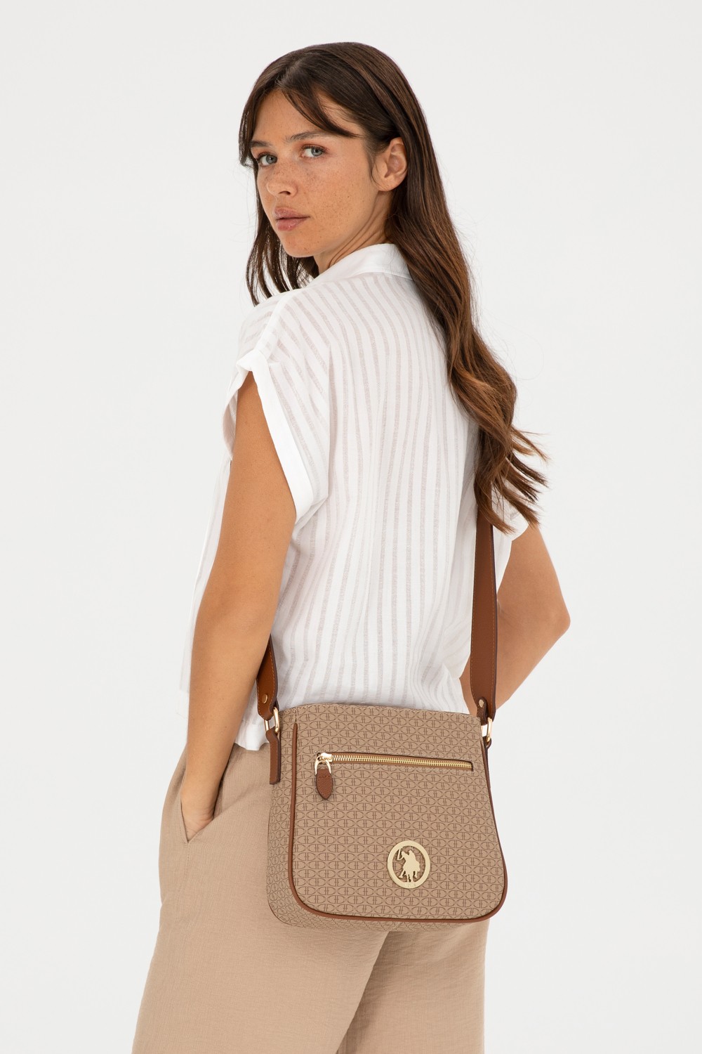 U.S. Polo Assn. Kadın Kahverengi Çapraz Çanta 50293698-VR029 görsel 8