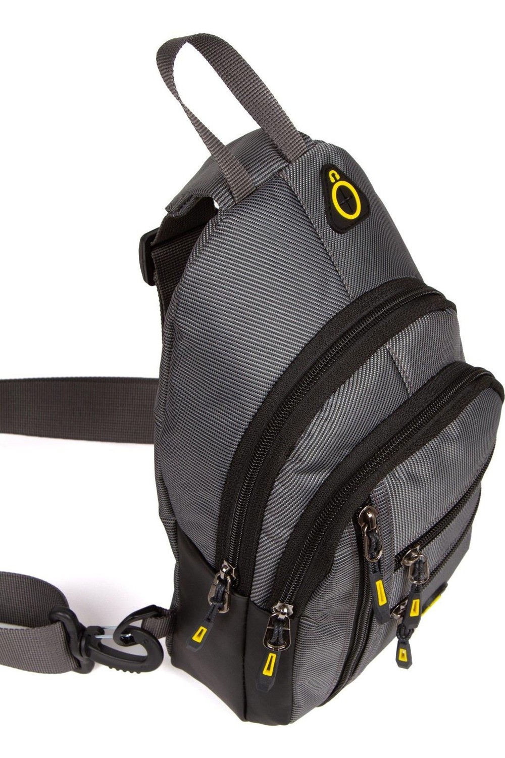 Newish Polo Erkek Kumaş USB Kulaklık Çıkışlı Bodybag Göğüs ve Omuz Çantası newpolo172 - Siyah - Mavi görsel 3