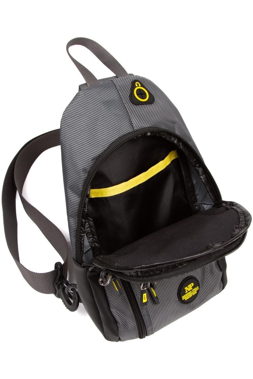 Newish Polo Erkek Kumaş USB Kulaklık Çıkışlı Bodybag Göğüs ve Omuz Çantası newpolo172 - Siyah - Mavi görsel 5