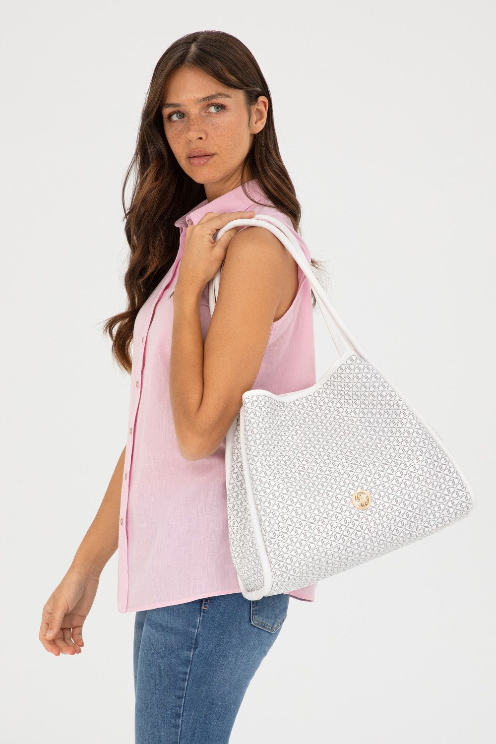 U.S. Polo Assn. Kadın Vizon Omuz Çantası 50293713-VR052 görsel 8