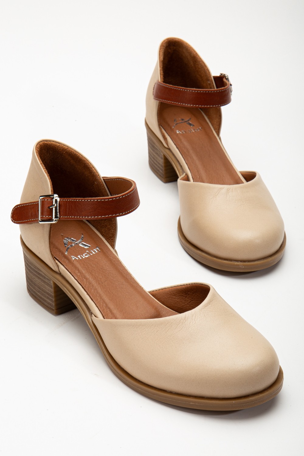 Analin Shoes Kadın Deri Bilekten Bağlı Sandalet Kadın Deri Sandalet Siyah 38 görsel 6