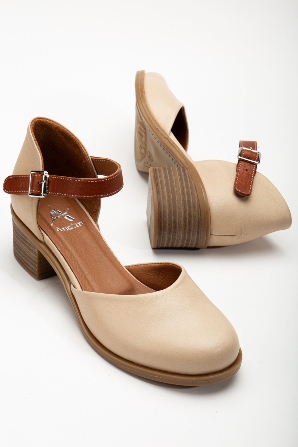 Analin Shoes Kadın Deri Bilekten Bağlı Sandalet Kadın Deri Sandalet Siyah 38 görsel 7