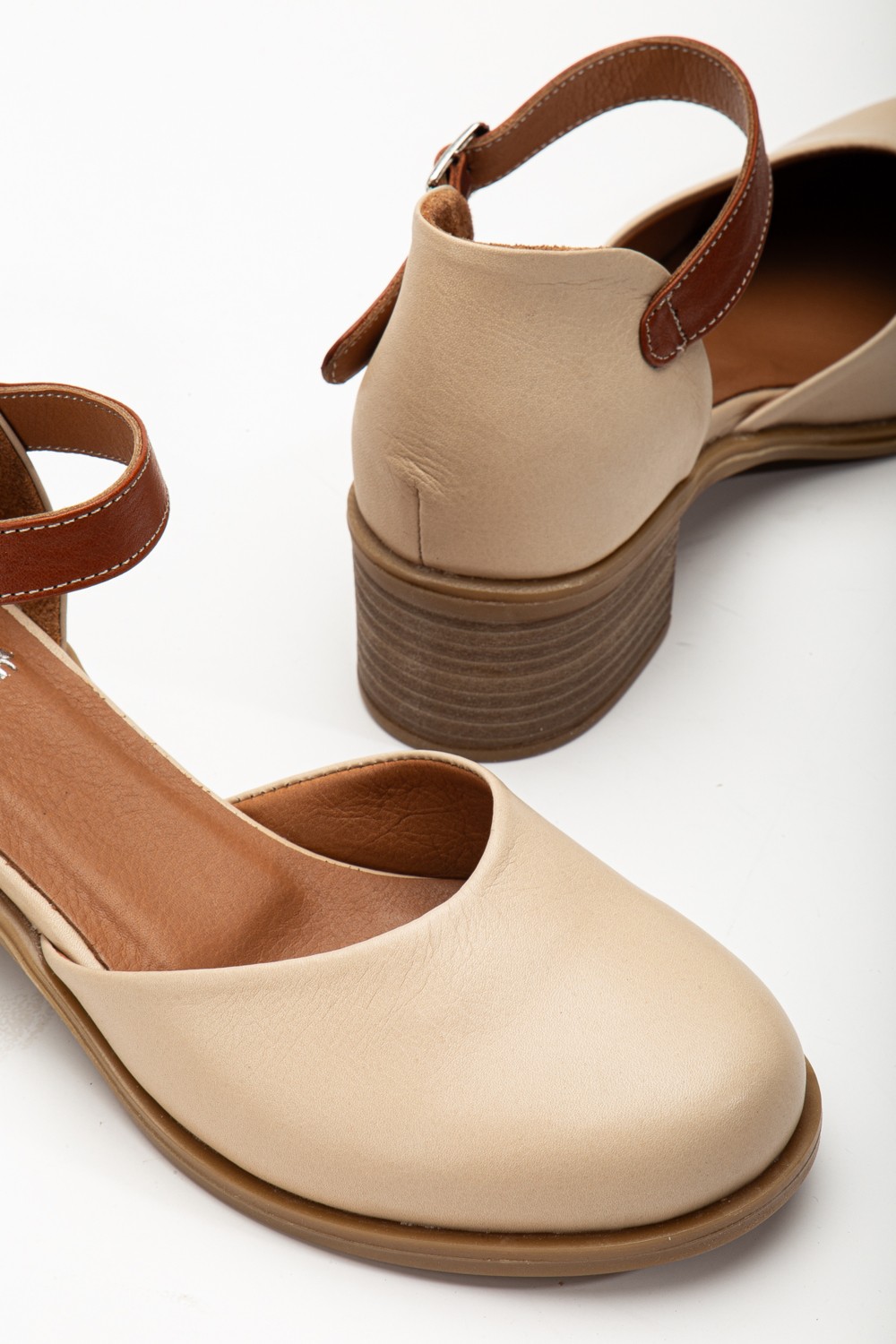 Analin Shoes Kadın Deri Bilekten Bağlı Sandalet Kadın Deri Sandalet Siyah 38 görsel 8