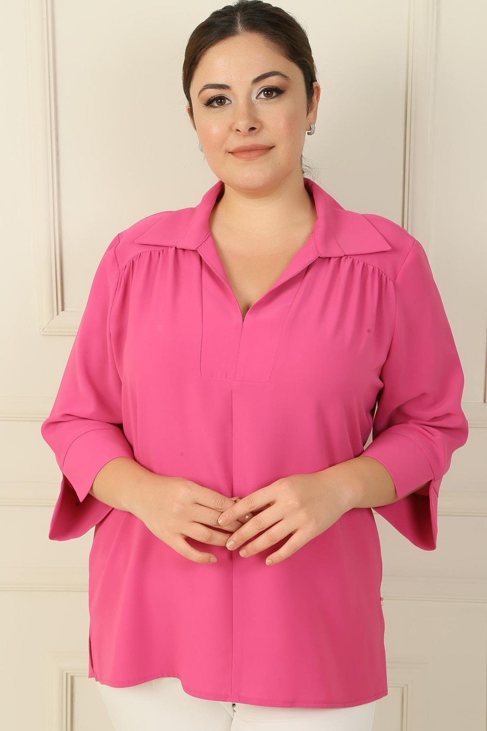 By Saygı Polo Yaka Çeyrek Kol B.B. Bluz