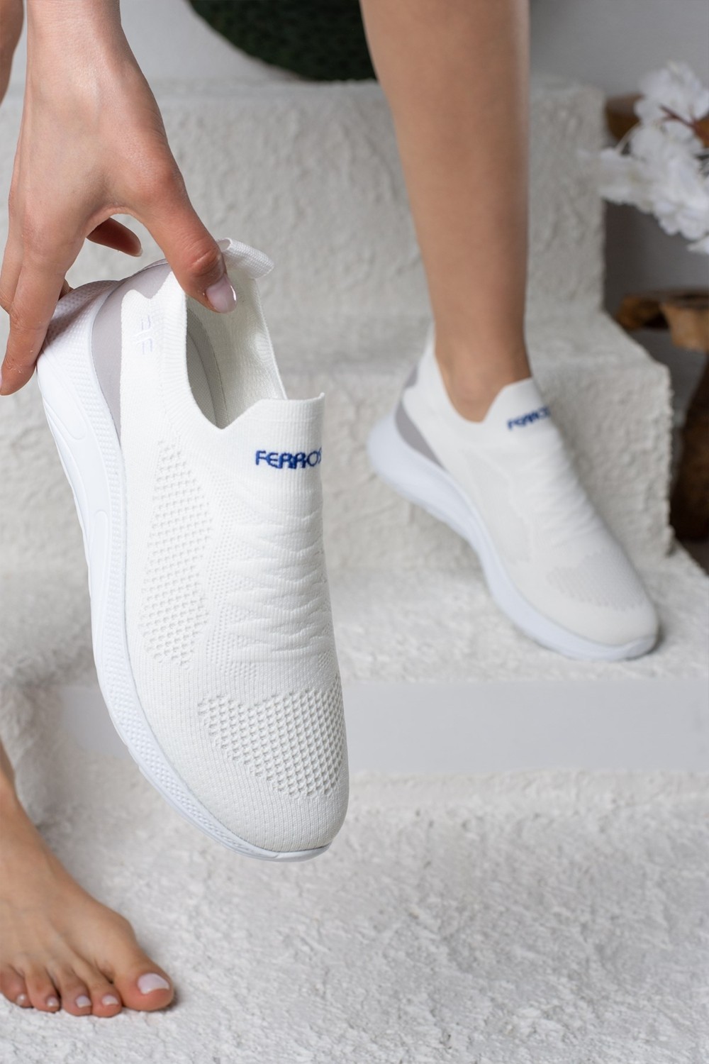 İmershoes Allyup Günlük Unisex Sneaker Slip-On Nefes Alabilen Hafif Yürüyüş Bağcıksız Esnek Spor Ayakkabı 041F