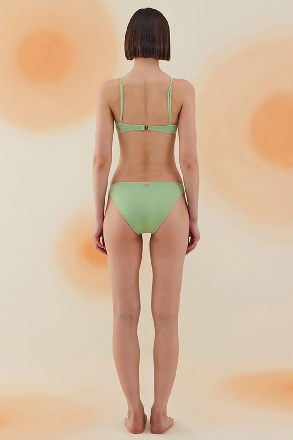 Bonesta Swimwear Creosote Pistachio Green Terry Balenli Bikini Takımı görsel 3