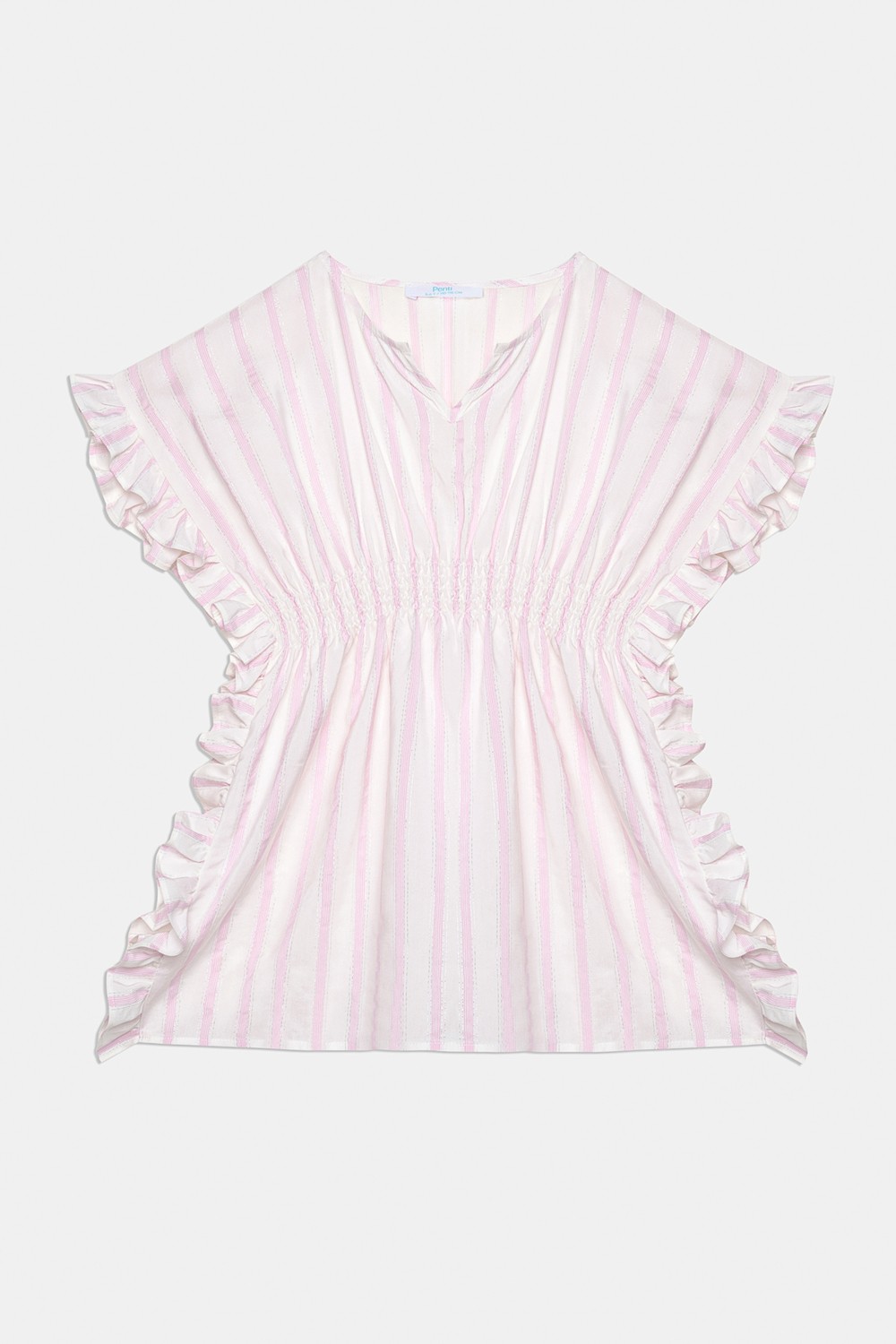 Penti Kız Çocuk Shinny Pembe Çizgili Kaftan