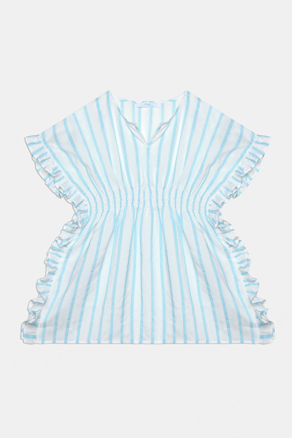 Penti Kız Çocuk Shinny Mint Rengi Çizgili Kaftan