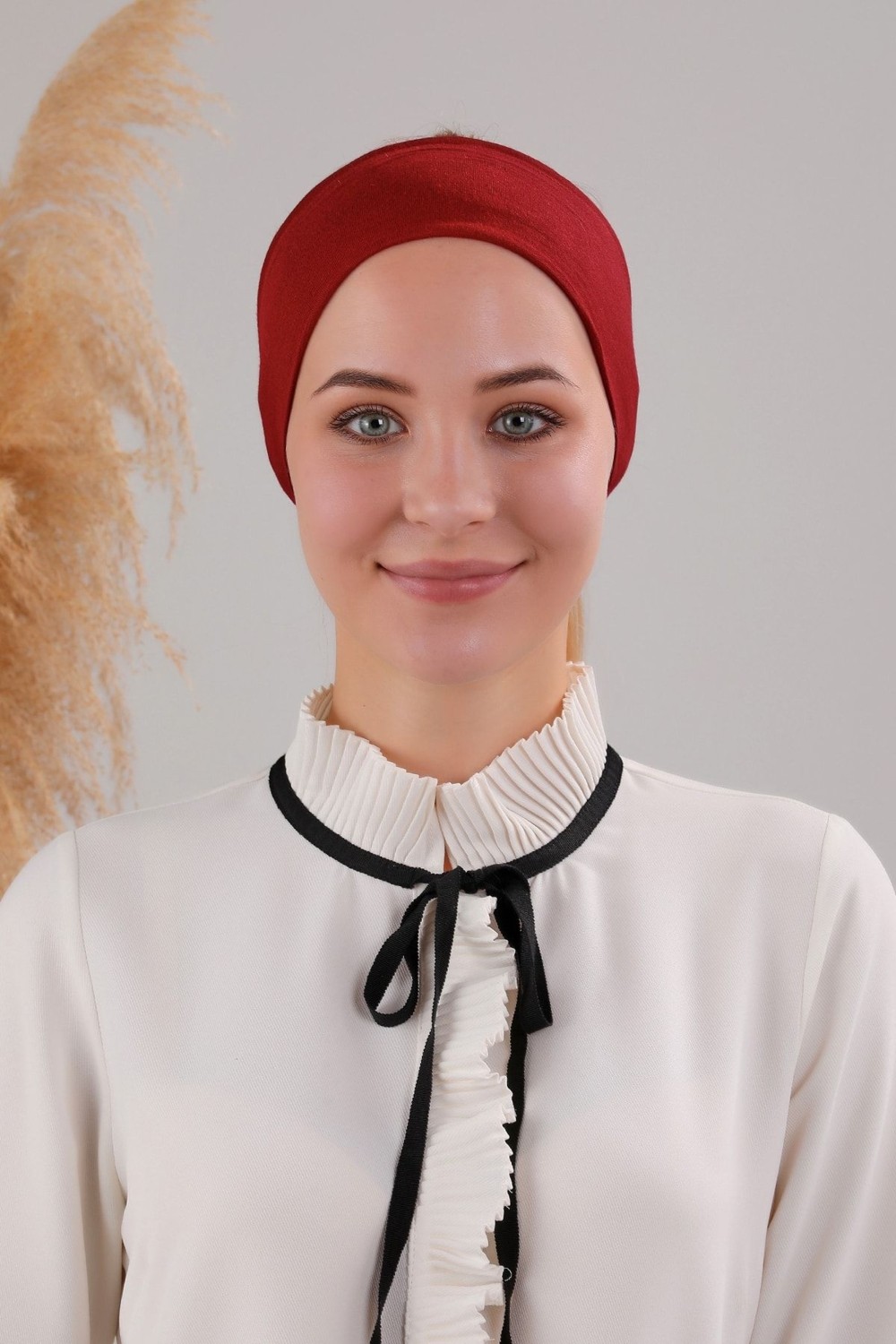 Melodi Scarf Sihirli Yapışkanlı Kaymayan Bandana Spor Bone Siyah görsel 7