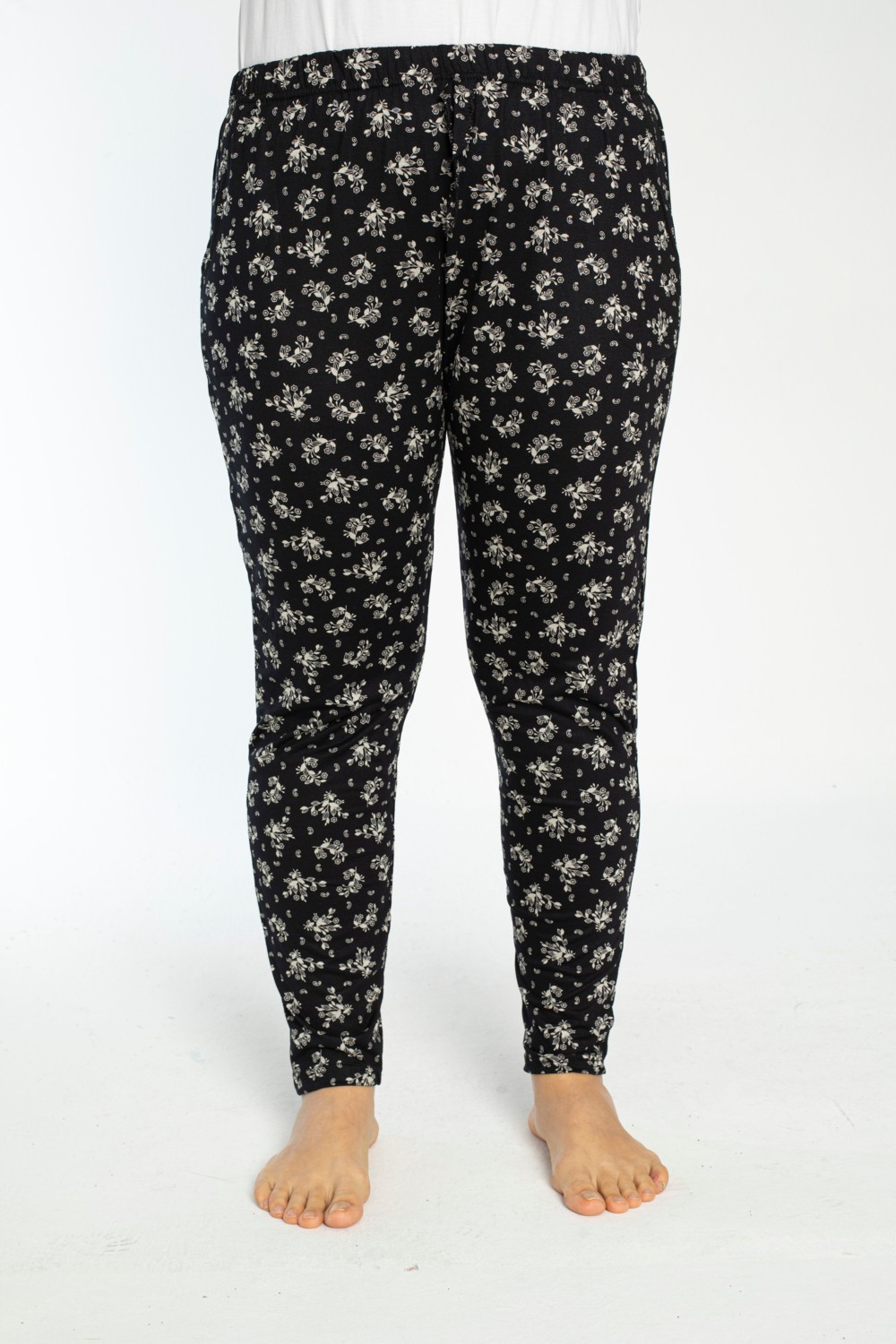 Lady Time Büyük Beden Cepli Viskon Yazlık Pijama Altı Y9