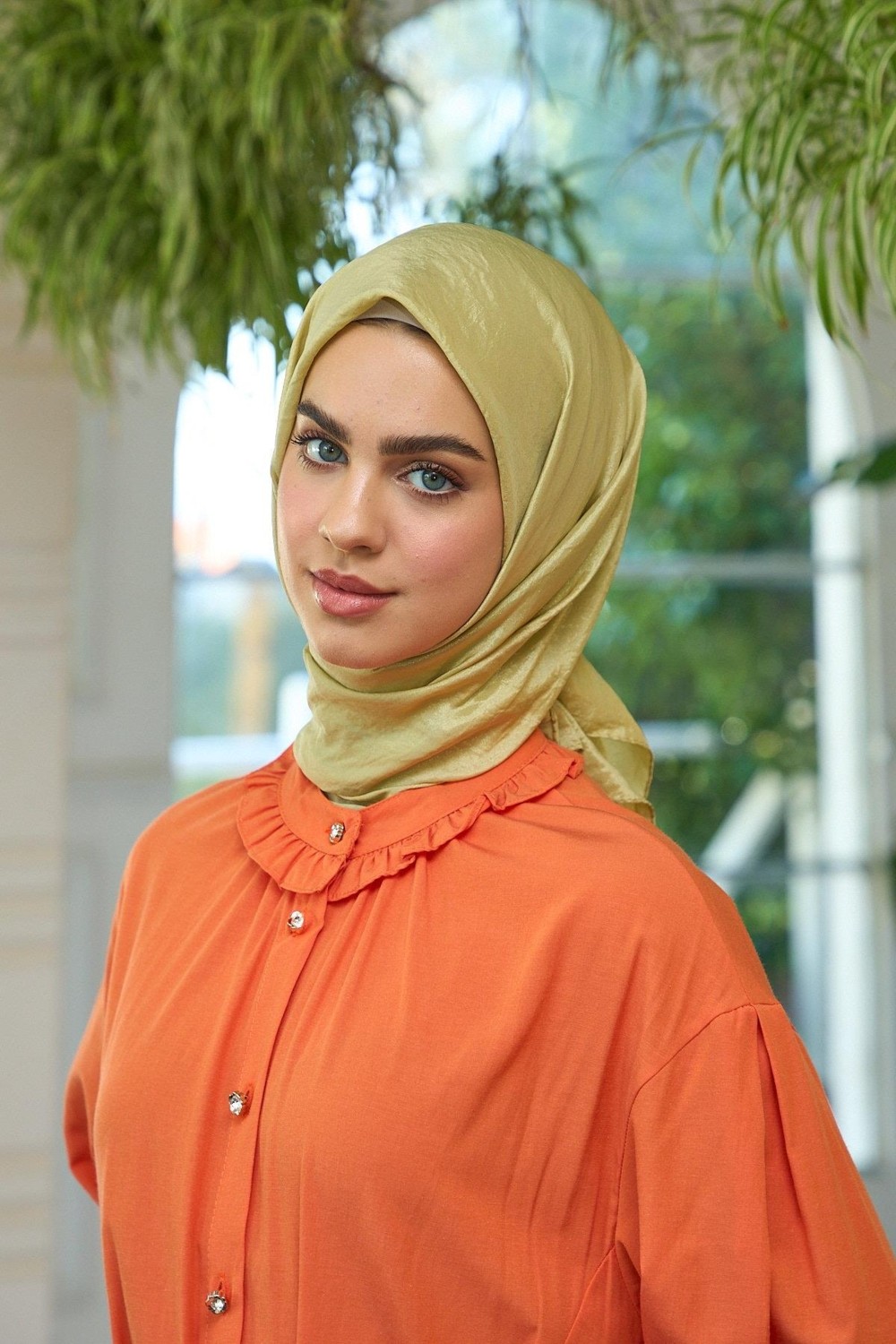 İpekhan Düz Desen Vual Eşarp Krem Vual Ipek Eşarp - 10100-11 görsel 6