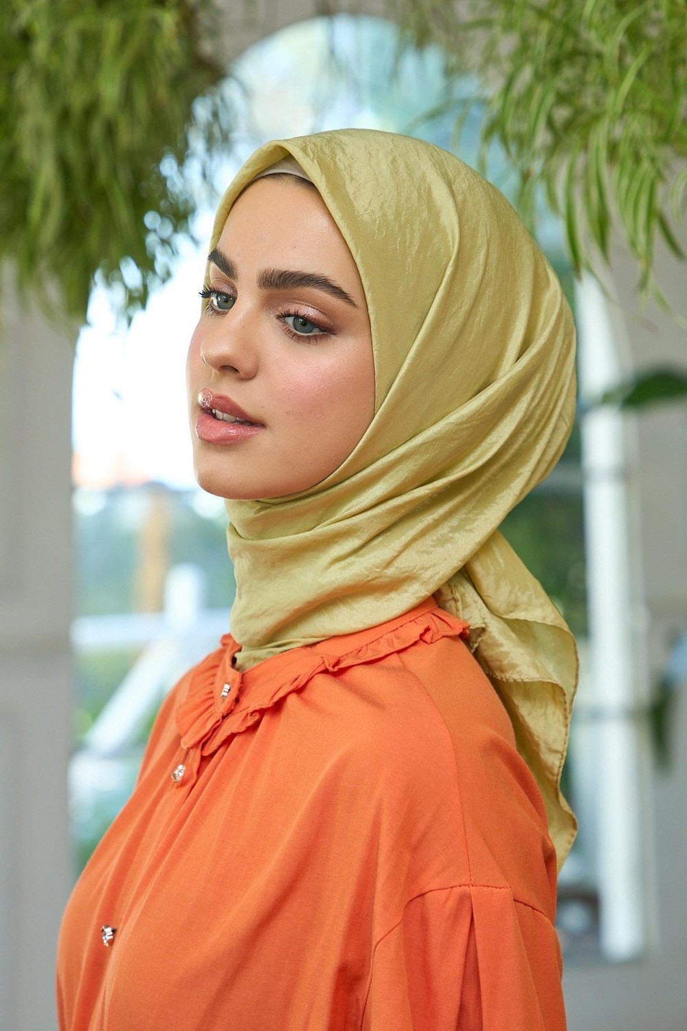 İpekhan Düz Desen Vual Eşarp Krem Vual Ipek Eşarp - 10100-11 görsel 7