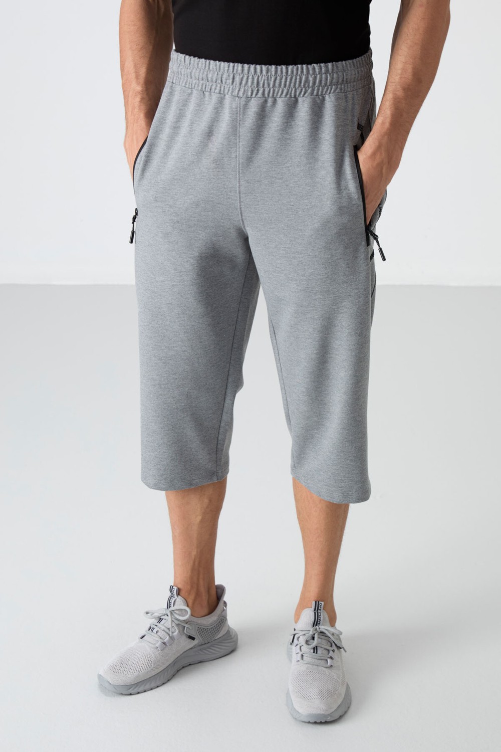 Tommy Life Indigo Fermuar Cepli Standart Kalıp Klasik Paça Erkek Kapri - 83091