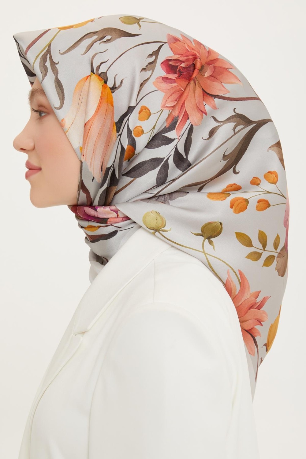 Armine Sport Twill Eşarp - 8740-32 Oranj görsel 6