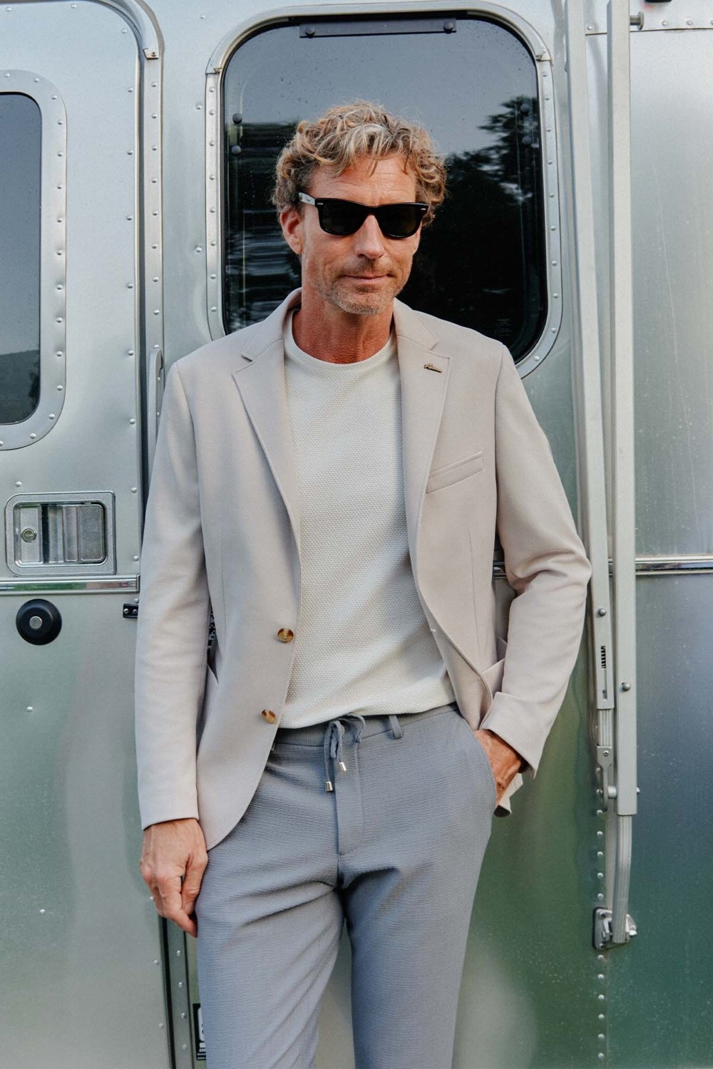 Altınyıldız Classics Erkek Lacivert Slim Fit Dar Kesim Mono Yaka Casual Blazer Ceket