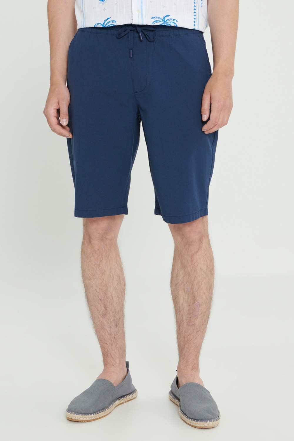 Altınyıldız Classics Erkek Haki Keten Comfort Fit Rahat Kesim Yan Cepli Şort
