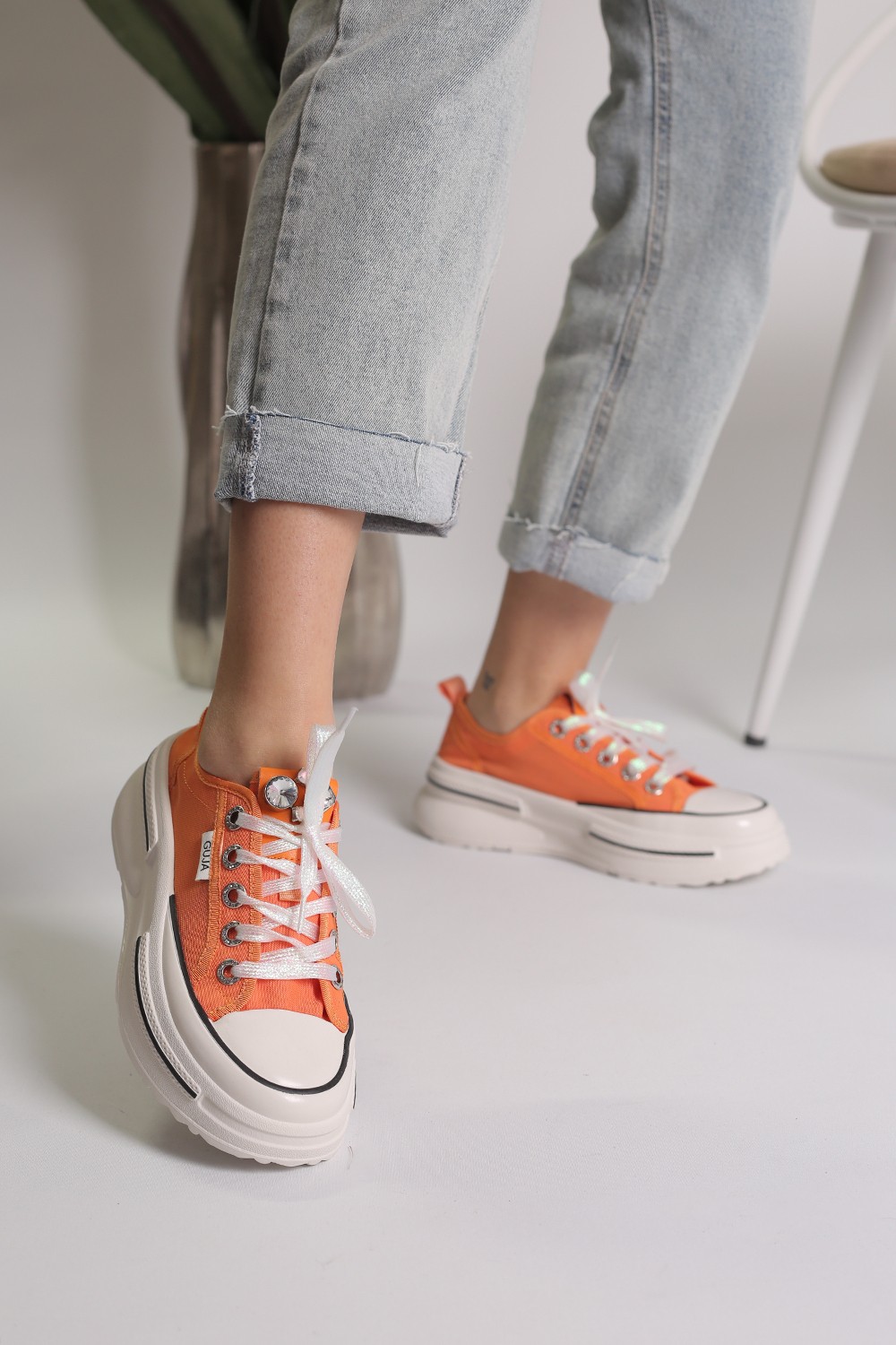 Elit Shoes Claudia Kalın Tabanlı Sneaker Bayan Ayakkabı görsel 2