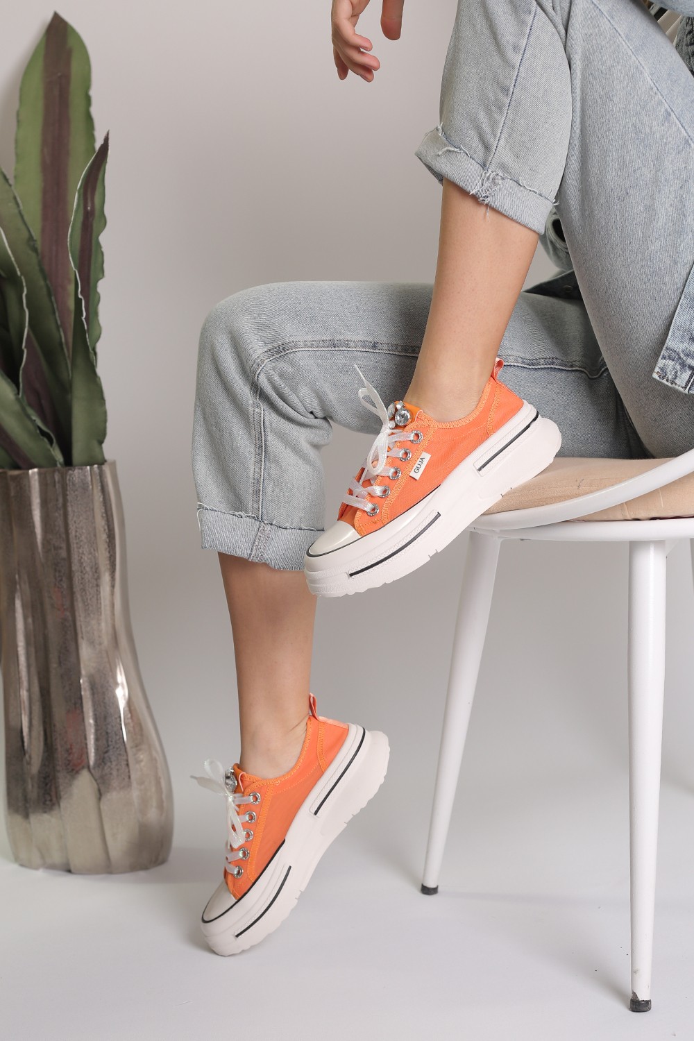 Elit Shoes Claudia Kalın Tabanlı Sneaker Bayan Ayakkabı görsel 3