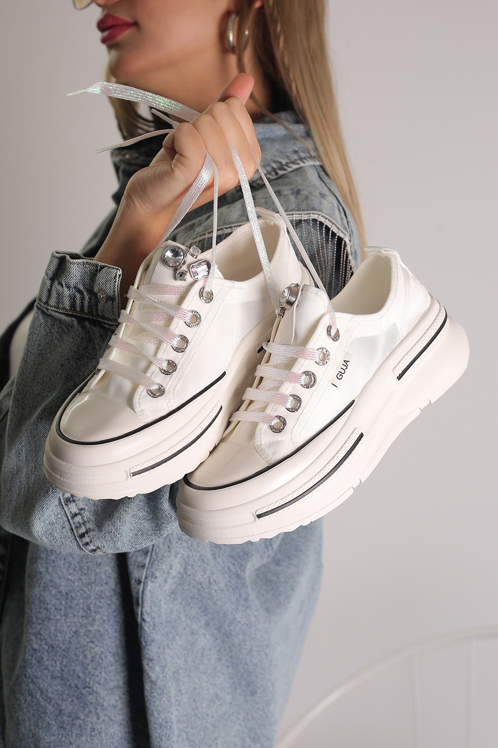 Elit Shoes Claudia Kalın Tabanlı Sneaker Bayan Ayakkabı görsel 4