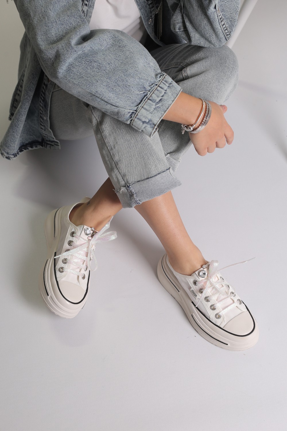 Elit Shoes Claudia Kalın Tabanlı Sneaker Bayan Ayakkabı görsel 5