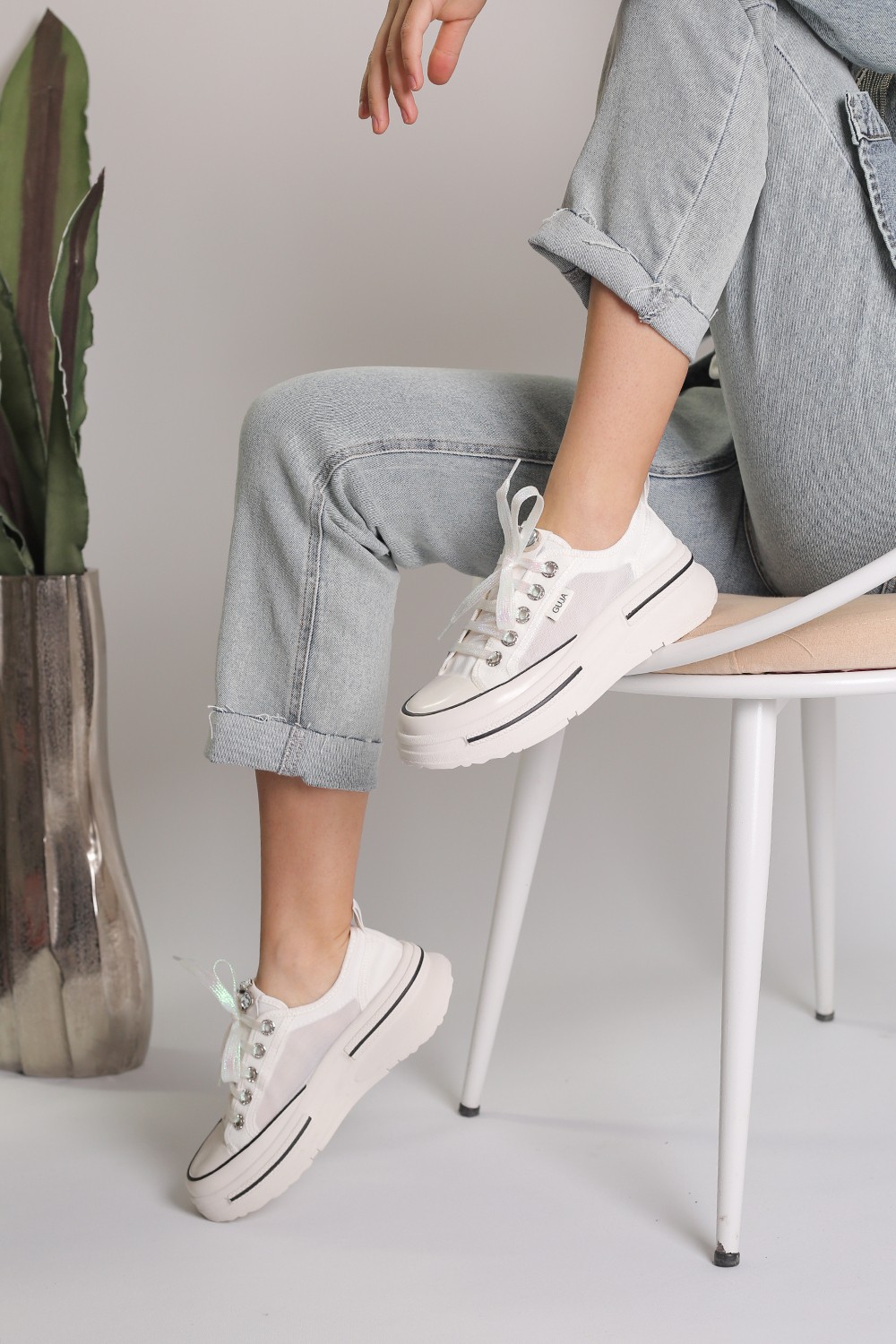 Elit Shoes Claudia Kalın Tabanlı Sneaker Bayan Ayakkabı görsel 6