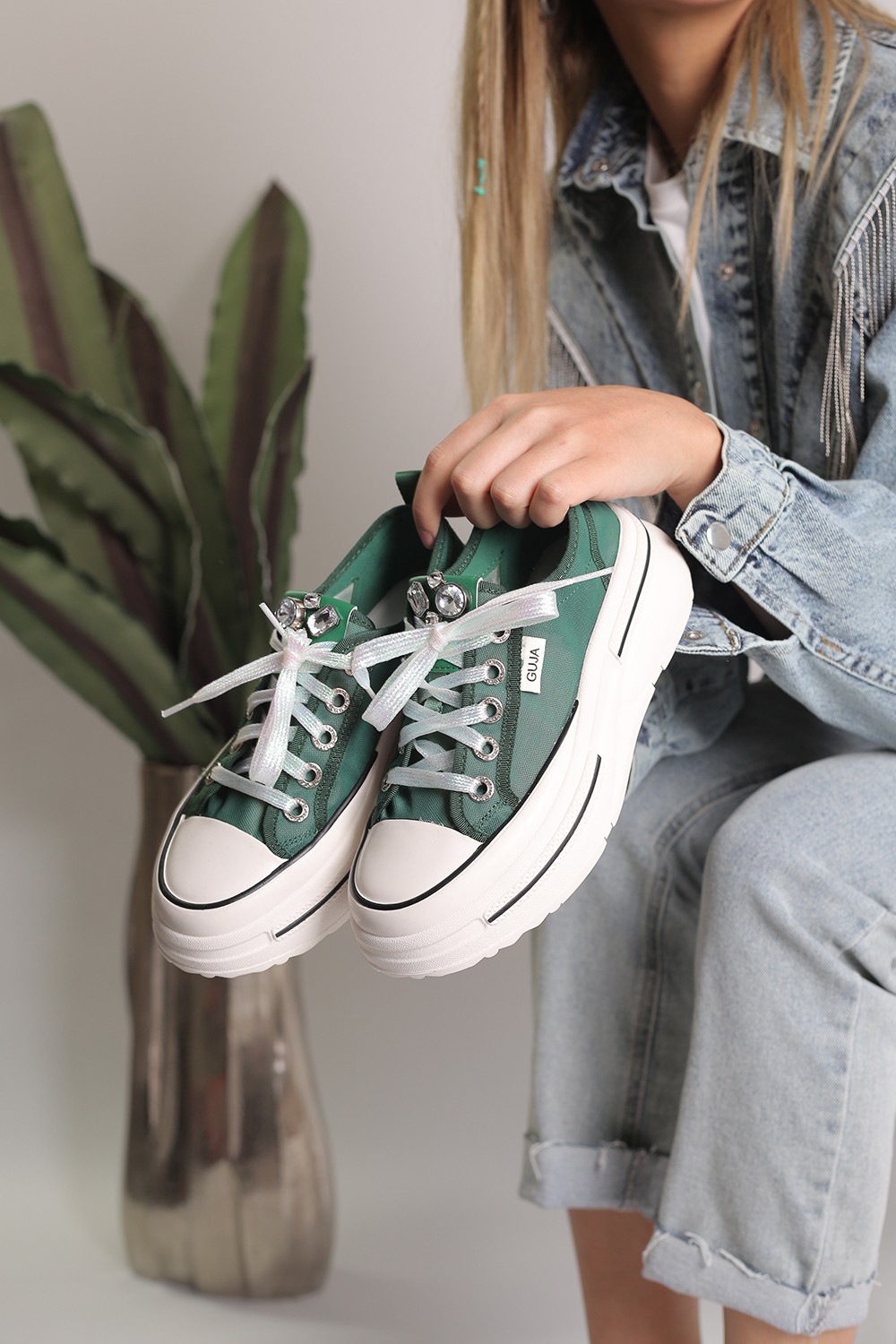 Elit Shoes Claudia Kalın Tabanlı Sneaker Bayan Ayakkabı görsel 7