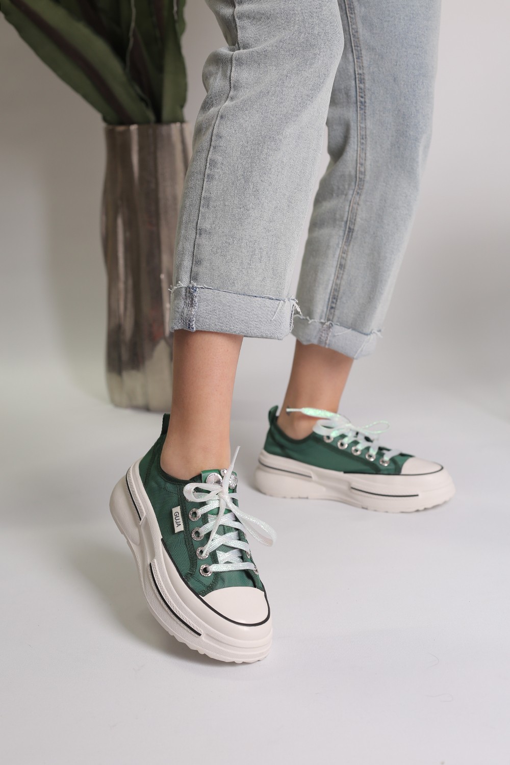 Elit Shoes Claudia Kalın Tabanlı Sneaker Bayan Ayakkabı görsel 8