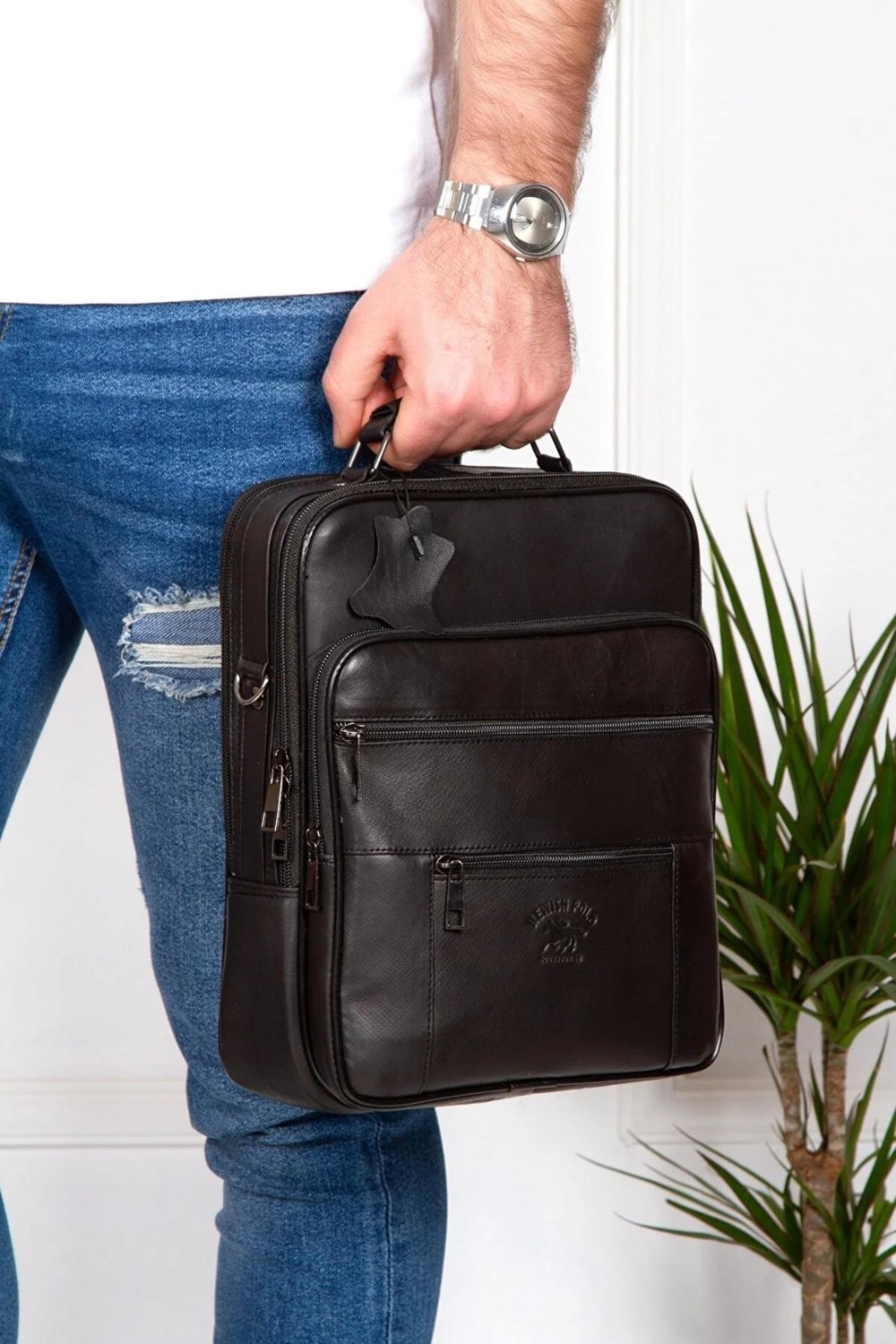 Newish Polo Siyah Deri Çantası Battal Boy newpolo153 - Ergonomik Tasarım ile Günlük Kullanım İçin