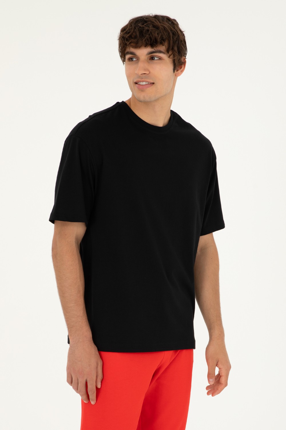 U.S. Polo Assn. Erkek Comfort Fit Bisiklet Yaka Beyaz Tişört 50294216-VR013