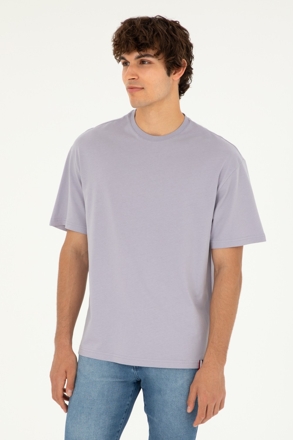 U.S. Polo Assn. Erkek Comfort Fit Bisiklet Yaka Beyaz Tişört 50294216-VR013
