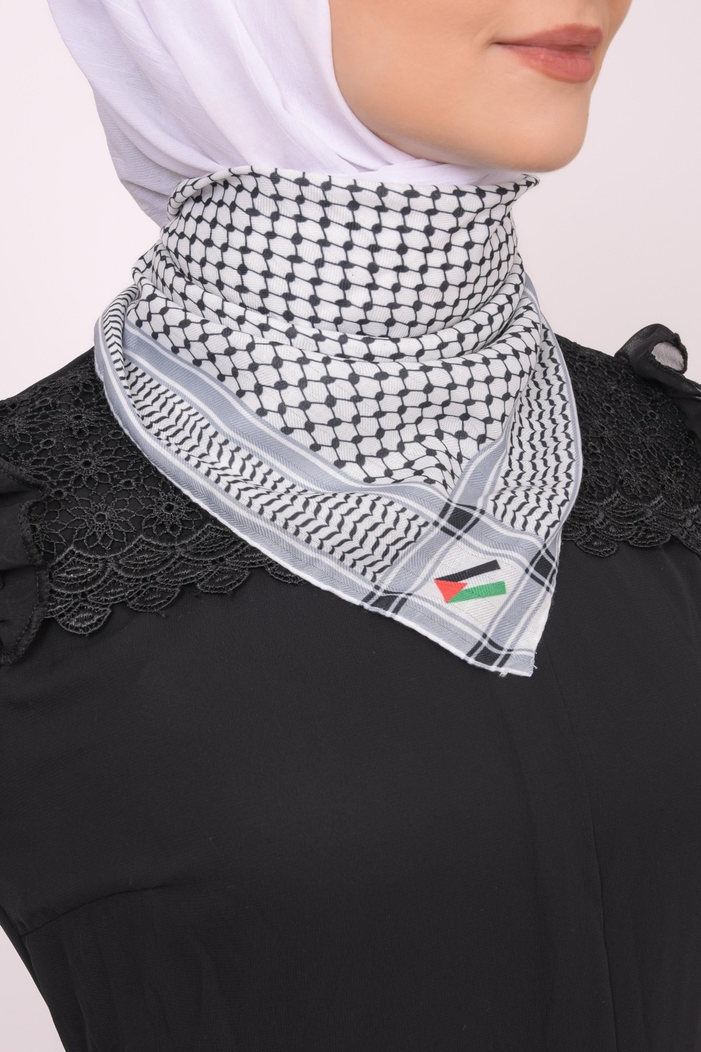 Zaytoon Fular Filistin Kefiye Desenli Bayrak Baskılı Saçaksız Unisex görsel 5