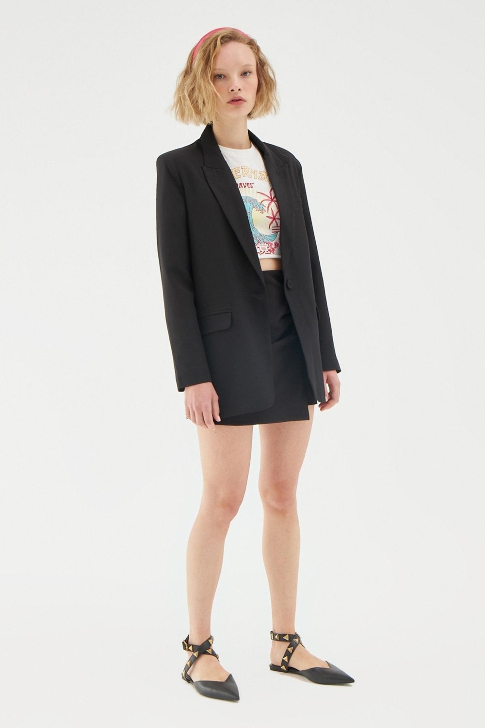 Quzu Blazer Ceket Siyah