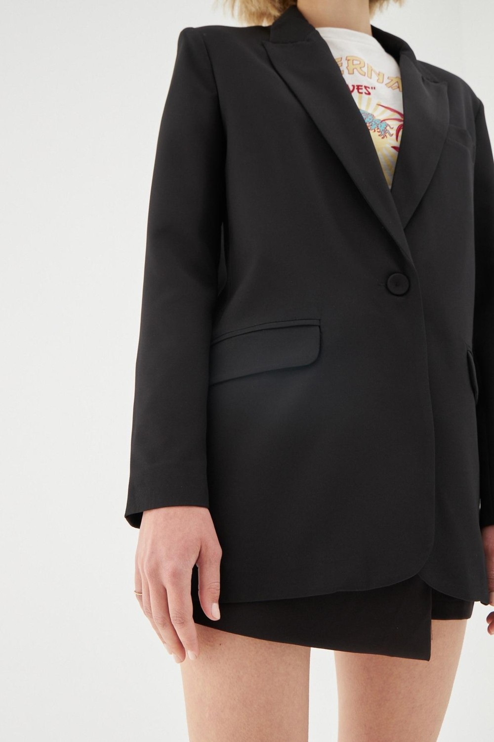 Quzu Blazer Ceket Siyah görsel 3