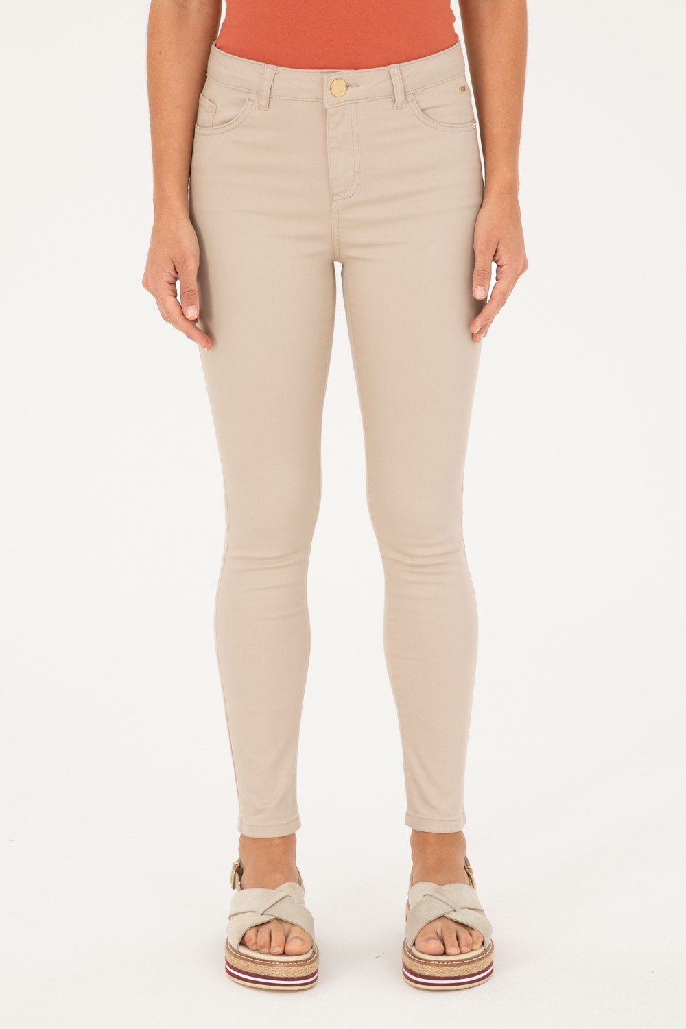 U.S. Polo Assn. Kadın Taş Toothpick Fit Kanvas Pantolon 50281692-VR049 görsel 8