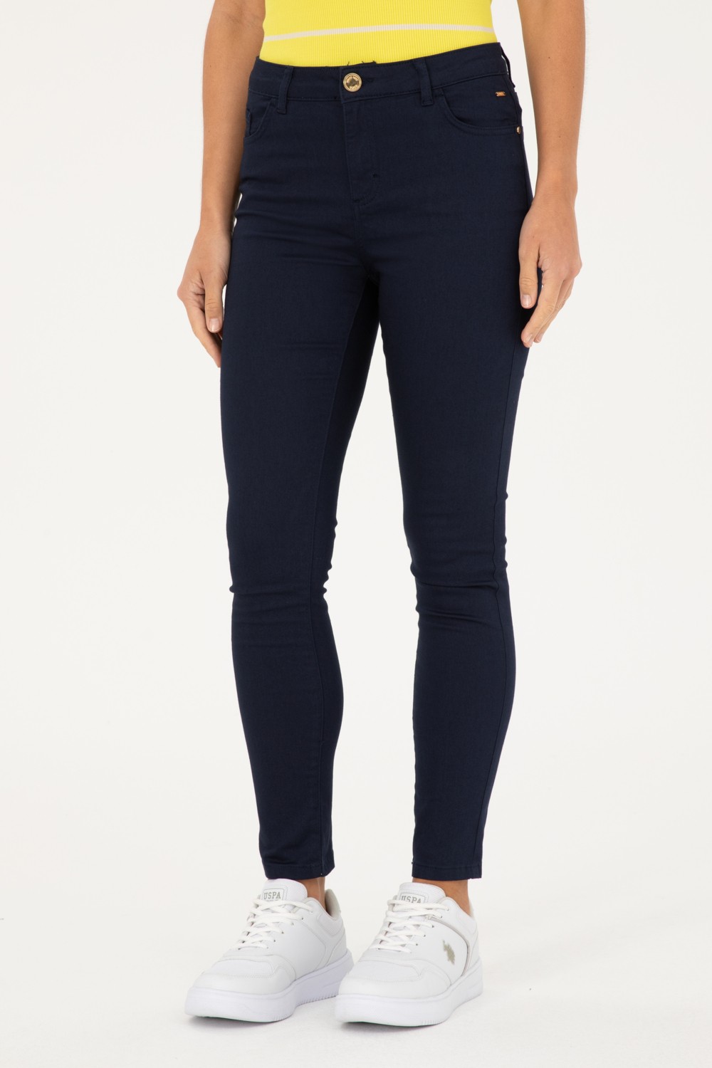 U.S. Polo Assn. Kadın Taş Toothpick Fit Kanvas Pantolon 50281692-VR049 görsel 2