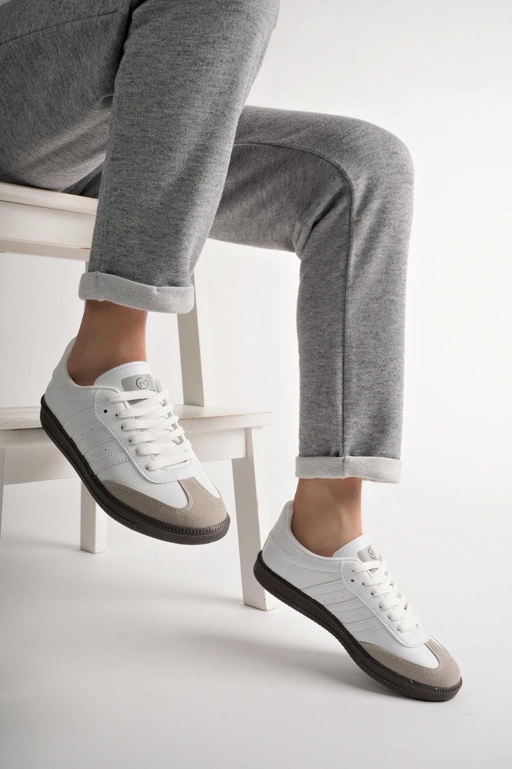 Muggo Jabbar Unisex Ortopedik Günlük Garantili Bağcıklı Yürüyüş Koşu Sneaker Spor Ayakkabı görsel 3
