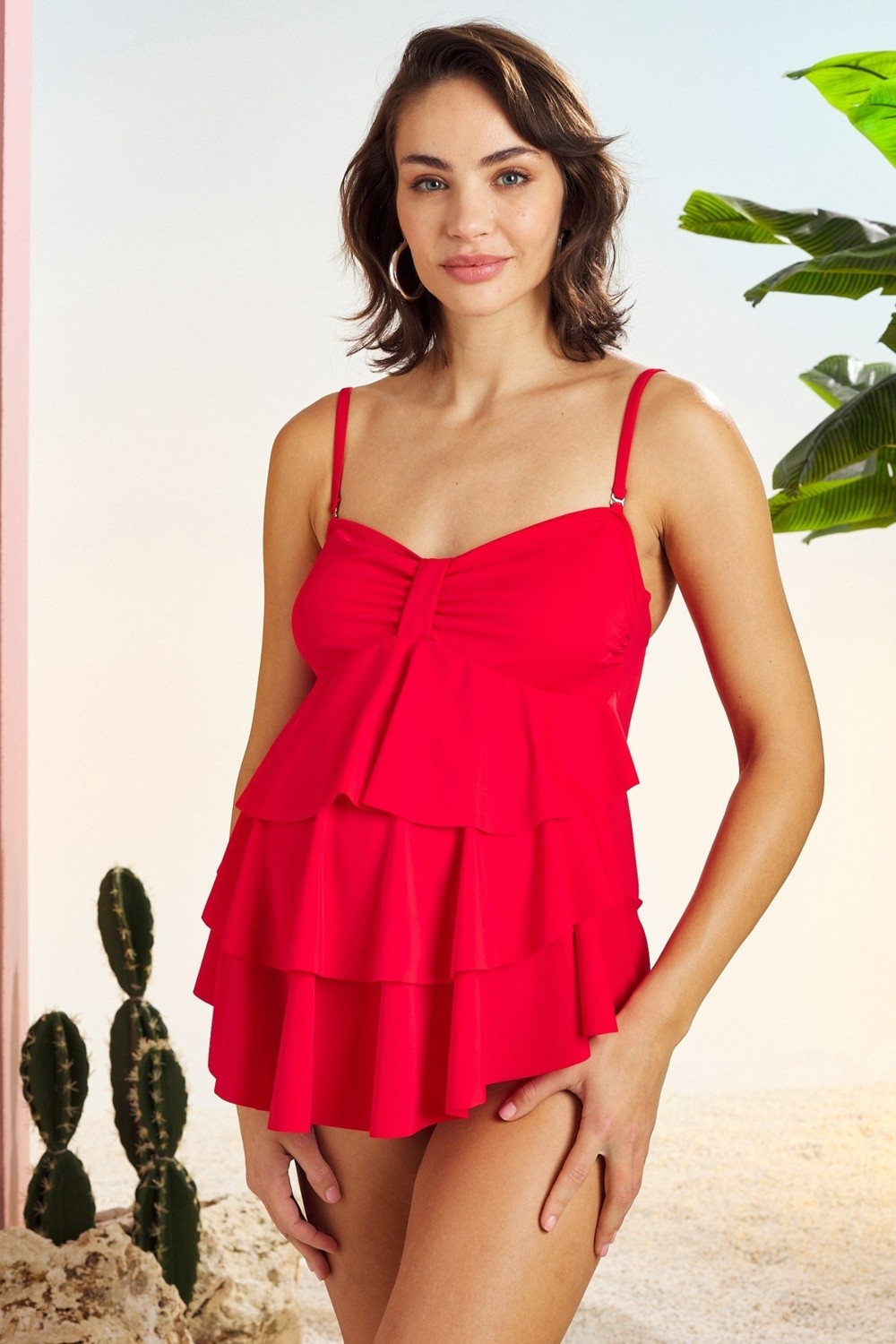 Pierre Cardin Straplez Volanlı Hamile Tankini 211508 görsel 2
