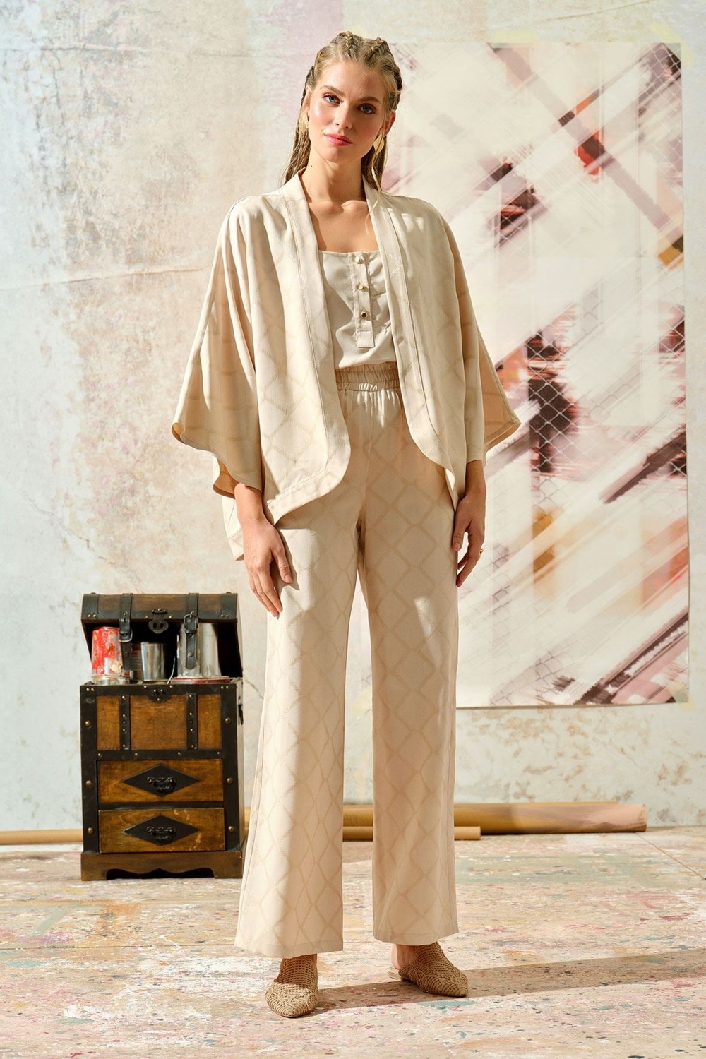 Upgrade Viskon Kimono Bej