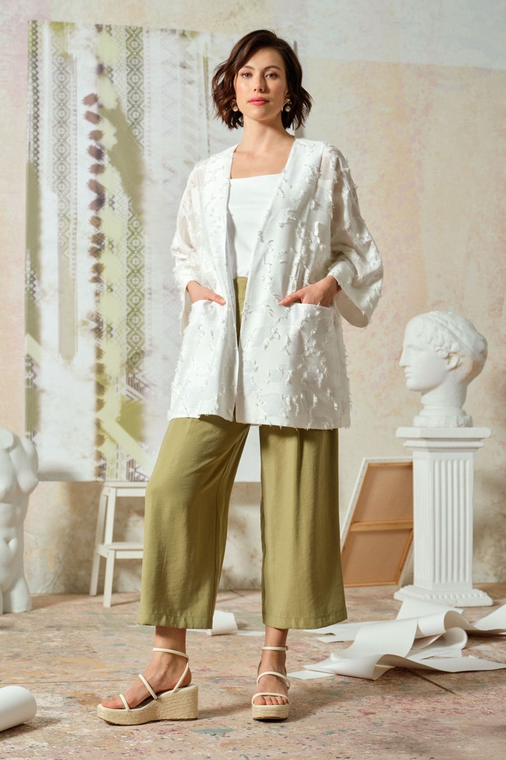 Upgrade Cepli Kimono Beyaz