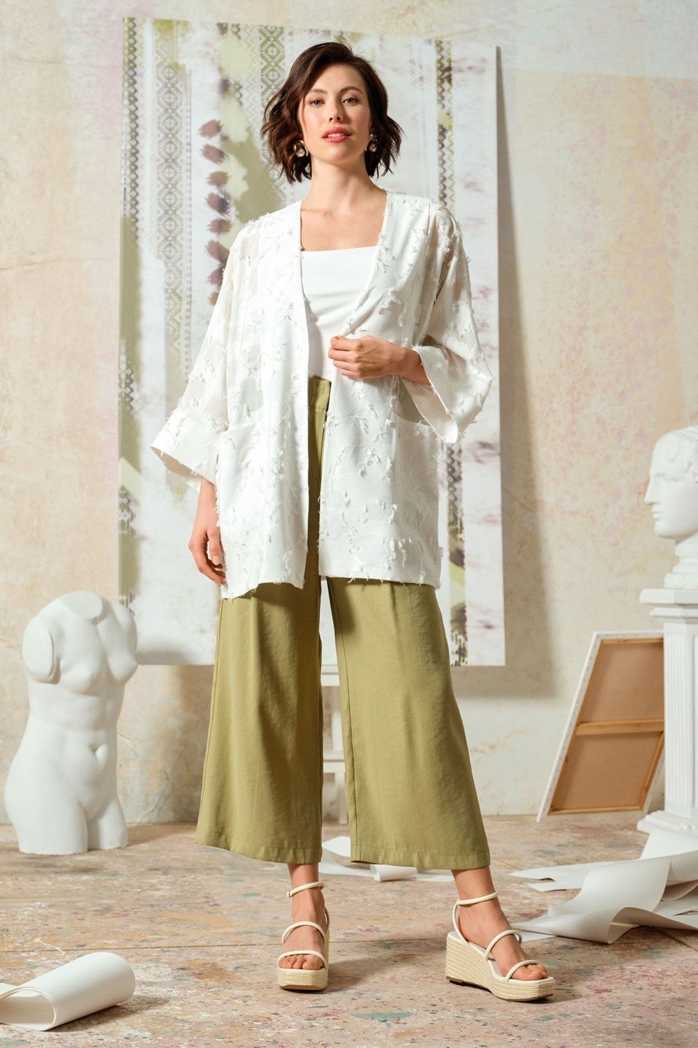 Upgrade Cepli Kimono Beyaz görsel 2