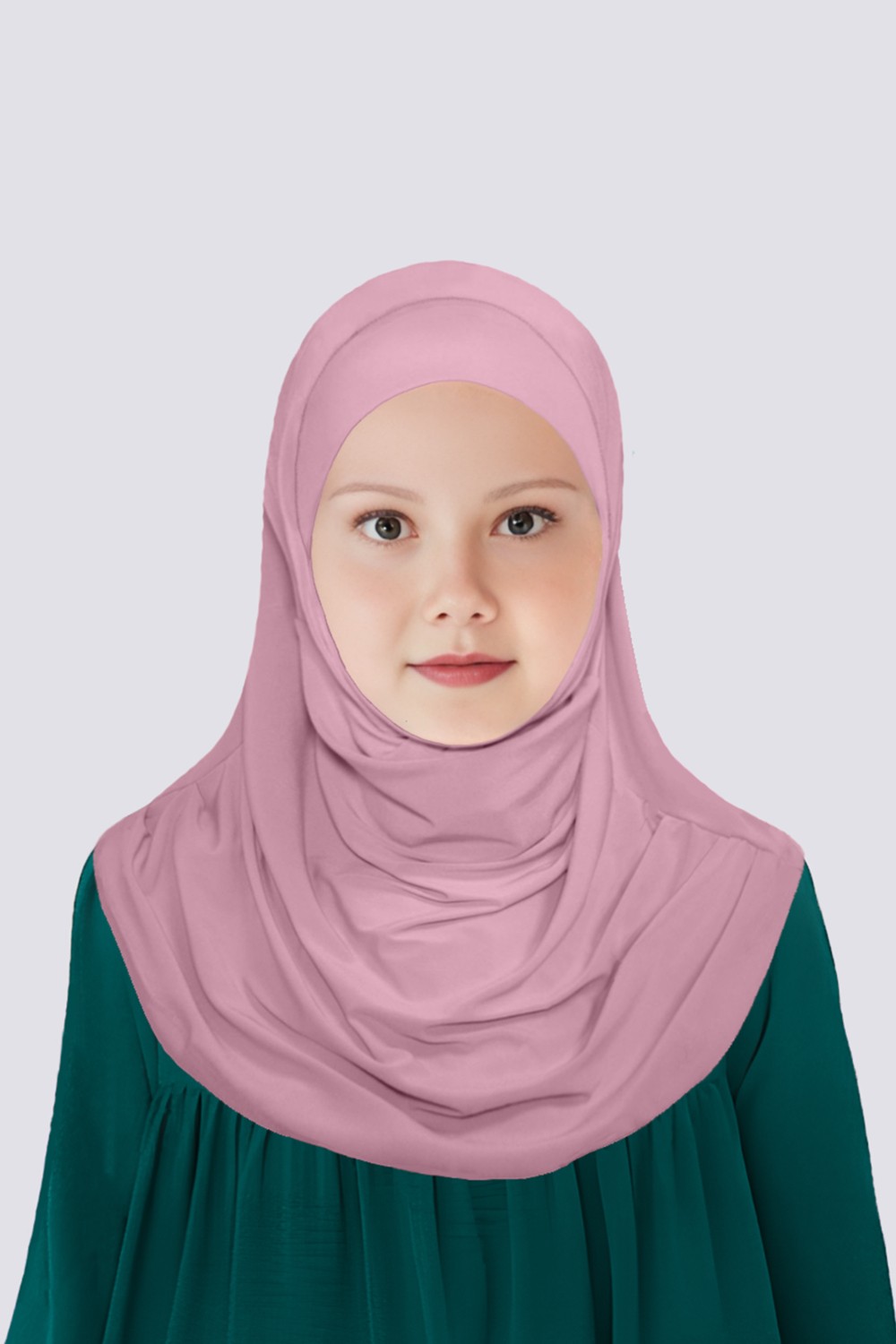 Betül Akbay Kız Çocuk Pratik Başörtü Pamuk Meryem Model Siyah