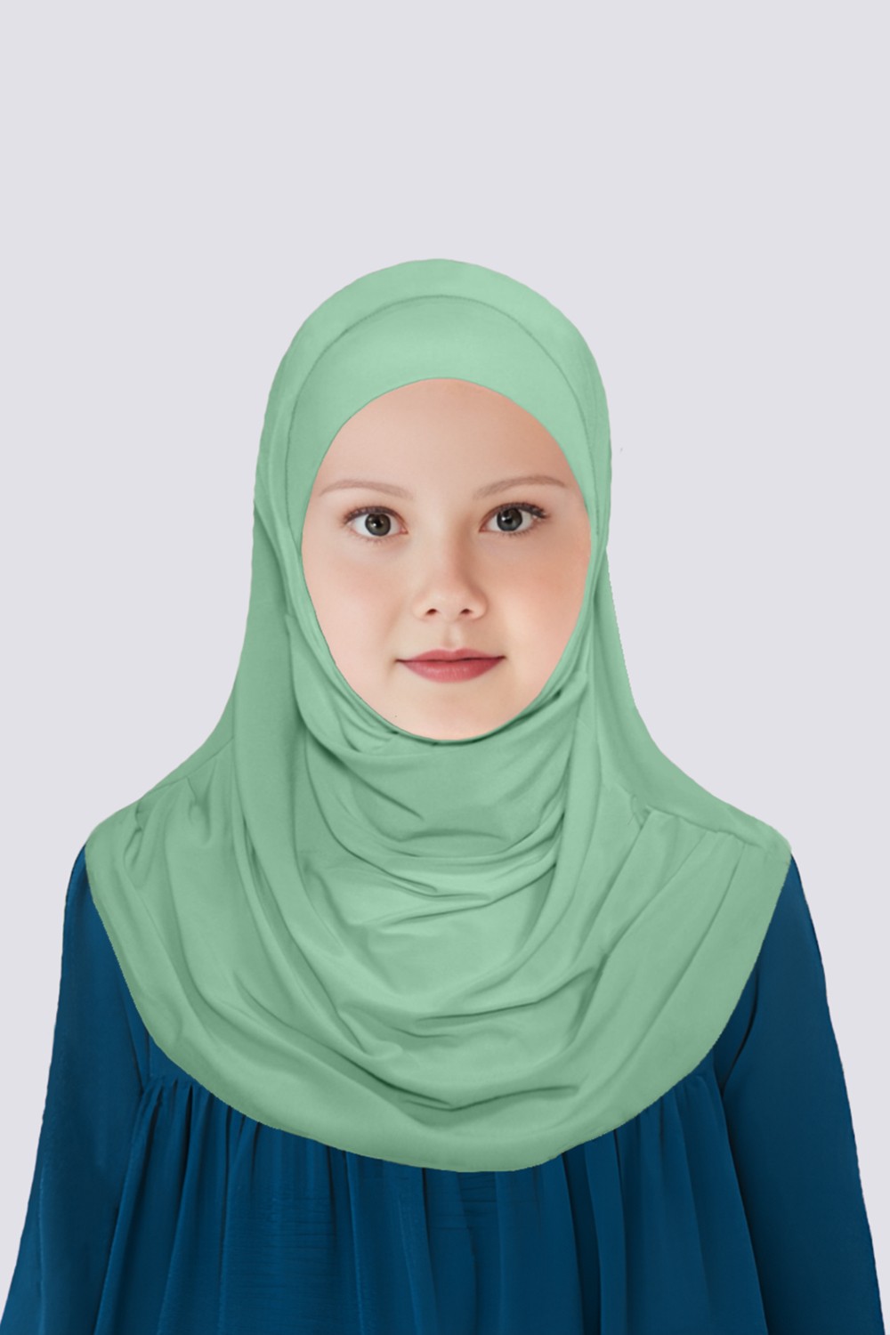 Betül Akbay Kız Çocuk Pratik Başörtü Pamuk Meryem Model Siyah