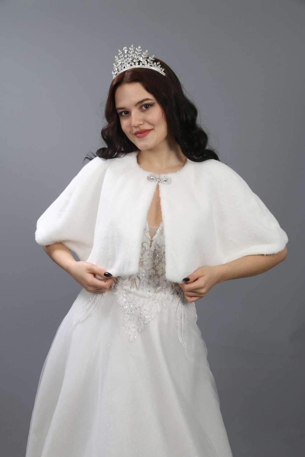 Paris in Paris Kırmızı Şifon Kaftan-Gelinlik Üstü Pelerin-Bindallı-Şifon Kaftan-Kırmızı Kına Elbisesi görsel 5
