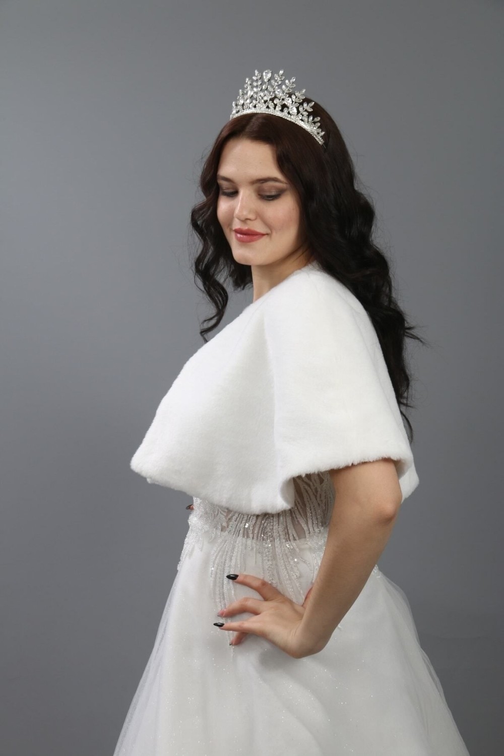 Paris in Paris Kırmızı Şifon Kaftan-Gelinlik Üstü Pelerin-Bindallı-Şifon Kaftan-Kırmızı Kına Elbisesi görsel 6